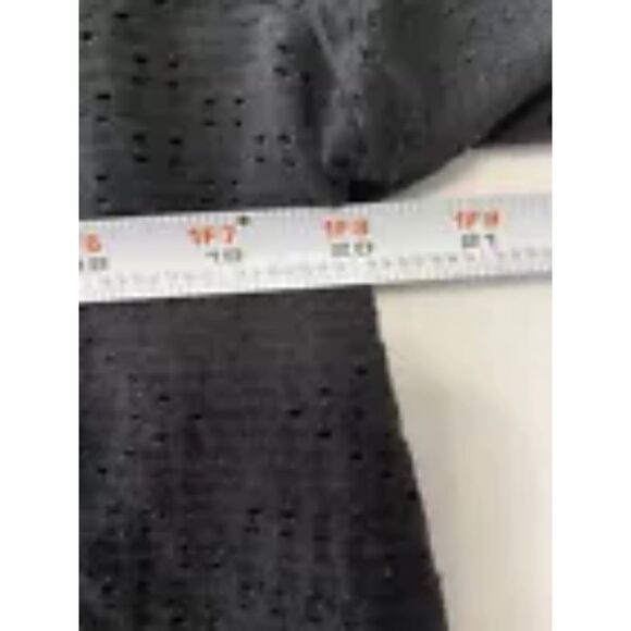 T by Talbots Women's Cardigan Open Front Black Eyelet Size Petite Med - Picture 9 of 9